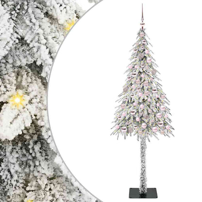 Weihnachtsbaum mit 300 LEDs Weiß 210 cm PE und Stahl