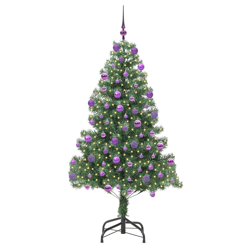 Weihnachtsbaum mit 300 LEDs mit Ständer Grün 210 cm PVC