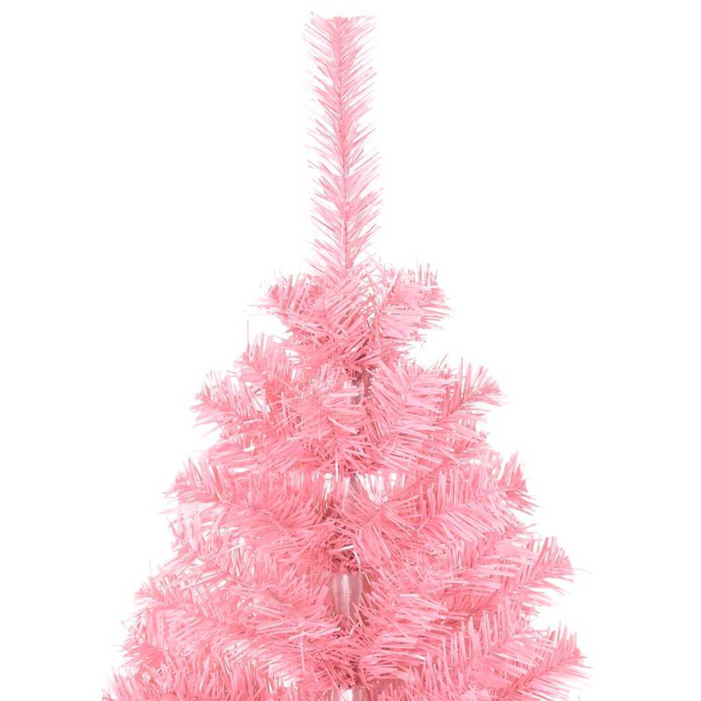Weihnachtsbaum mit 150 LEDs mit Ständer Rosa 120 cm PVC