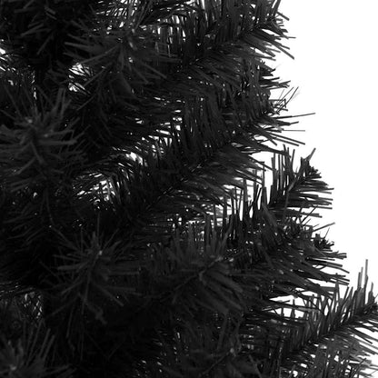 Weihnachtsbaum mit 150 LEDs mit Ständer Schwarz 150 cm PVC