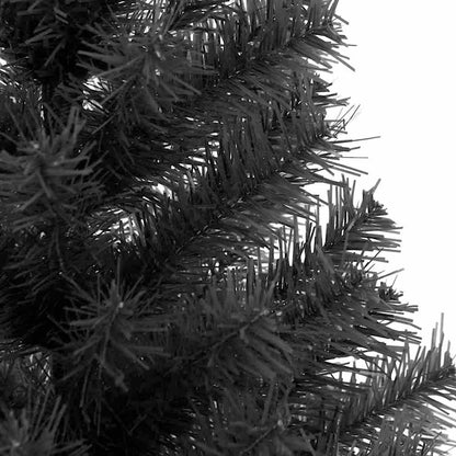 Weihnachtsbaum mit 300 LEDs mit Ständer Schwarz 180 cm PVC