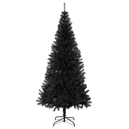 Weihnachtsbaum mit 300 LEDs mit Ständer Schwarz 180 cm PVC
