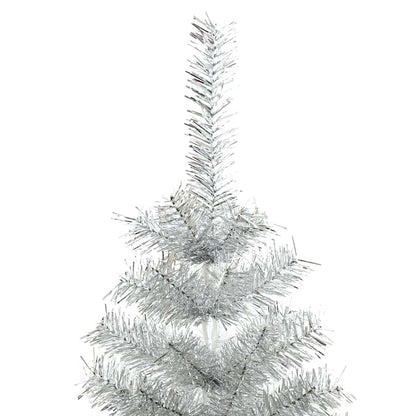 Weihnachtsbaum mit 150 LEDs mit Ständer Silber 120 cm PET