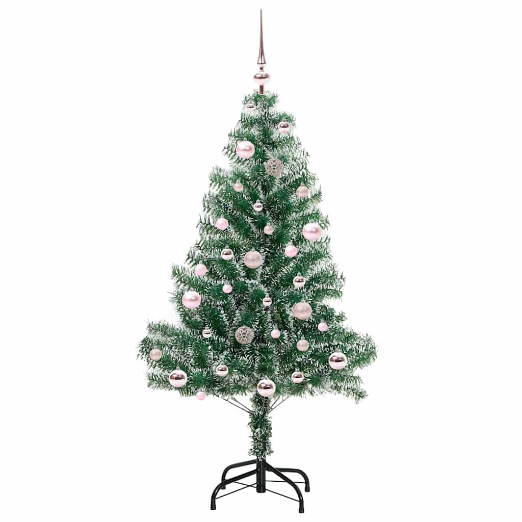 Künstlicher Weihnachtsbaum beschneit mit LED Licht 150 cm