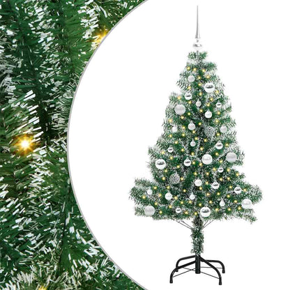 Künstlicher Weihnachtsbaum beschneit mit LED Licht 150 cm