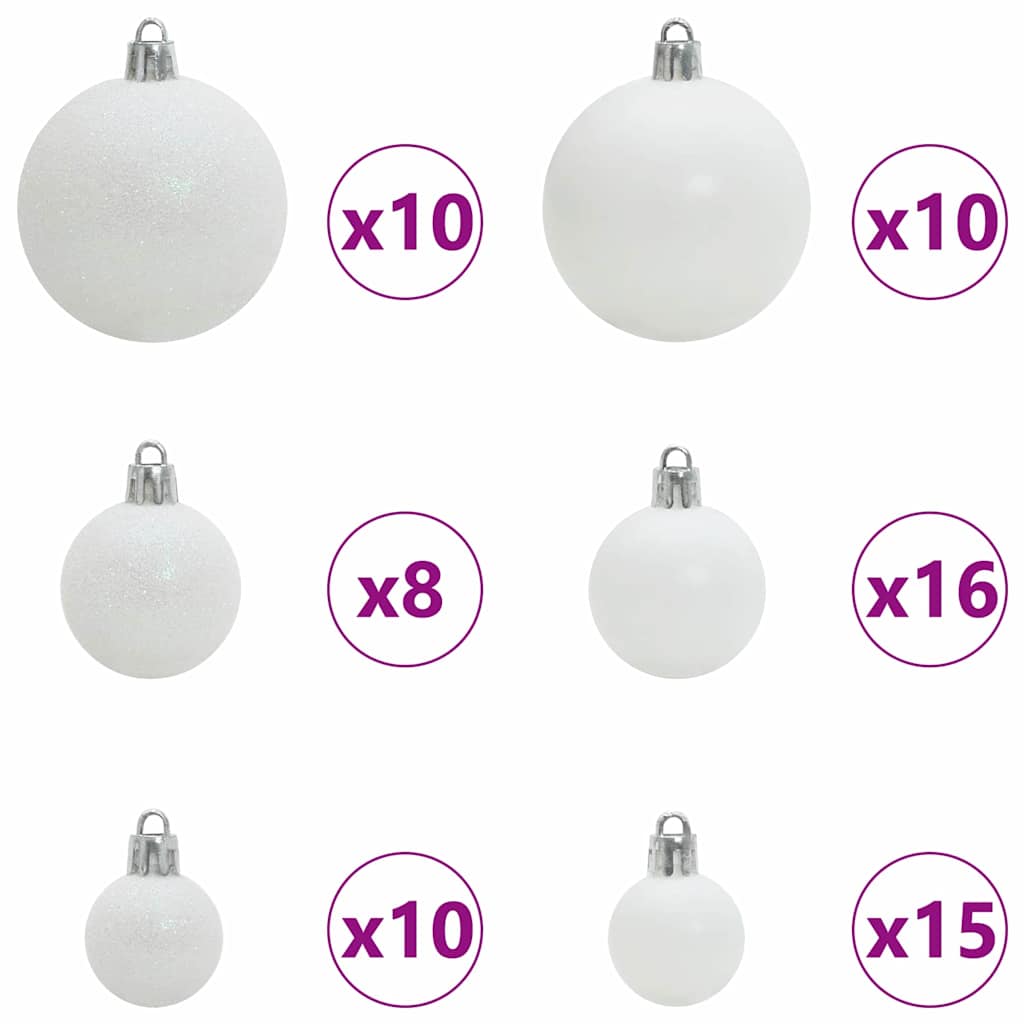 Künstlicher Weihnachtsbaum beschneit mit LED Licht 210 cm