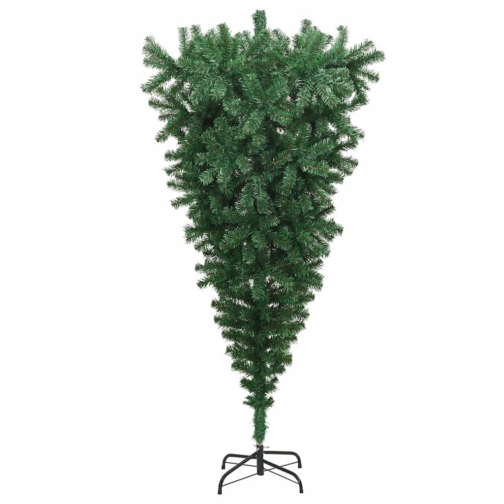 Umgedrehter Kunst Weihnachtsbaum mit Kugelset Grün 180 cm PVC