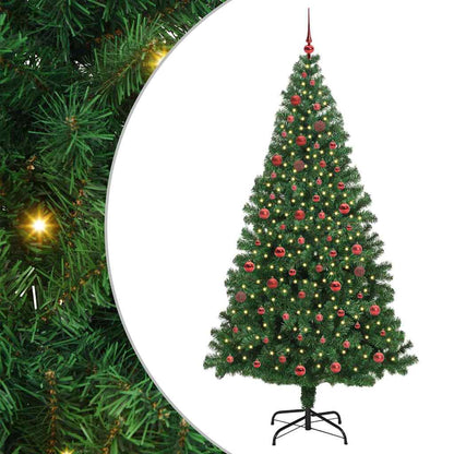 Künstlicher Weihnachtsbaum mit 300 LEDs mit Ständer Grün 210 cm