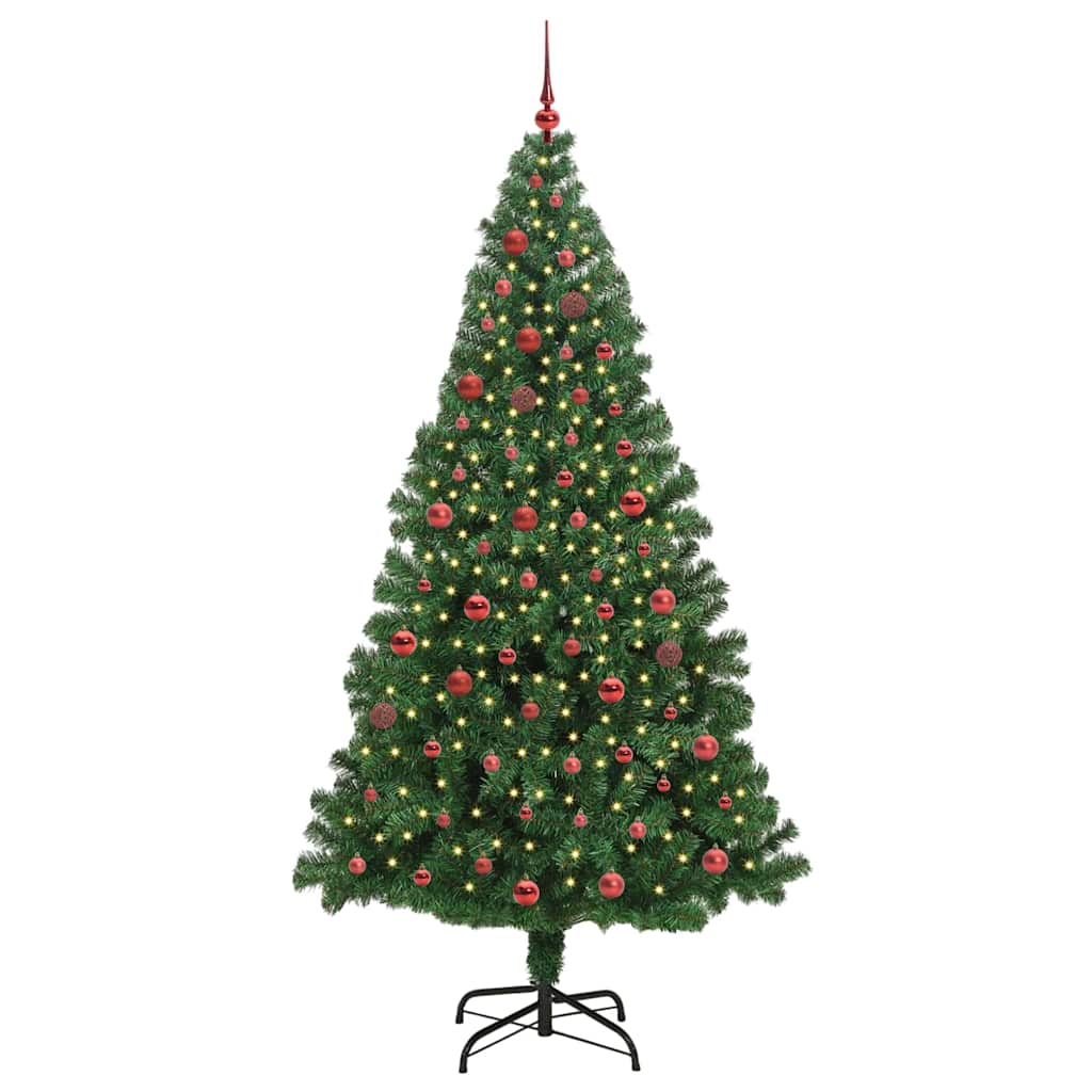 Künstlicher Weihnachtsbaum mit 300 LEDs mit Ständer Grün 210 cm