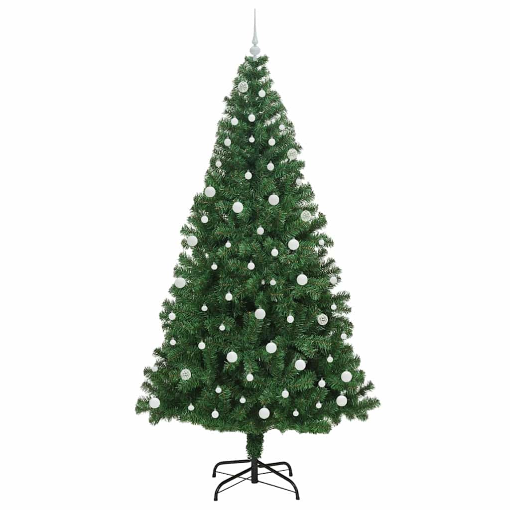 Künstlicher Weihnachtsbaum mit 300 LEDs mit Ständer Grün 240 cm