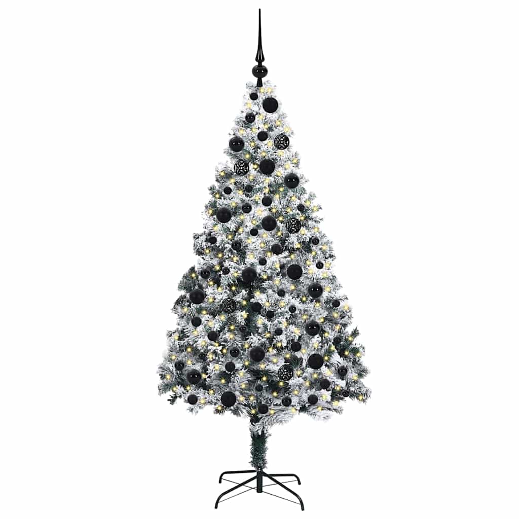 Künstlicher Weihnachtsbaum mit 300 LEDs mit Ständer Weiß 180 cm