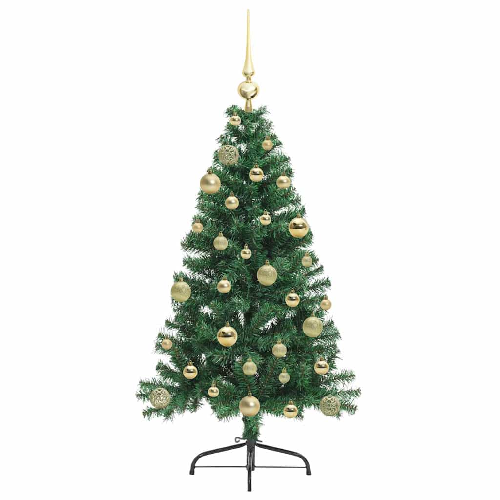 Künstlicher vorbeleuchteter Weihnachtsbaum Grün 120 cm PVC