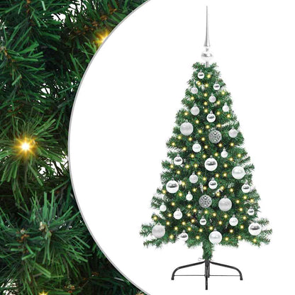 Künstlicher vorbeleuchteter Weihnachtsbaum Grün 120 cm PVC