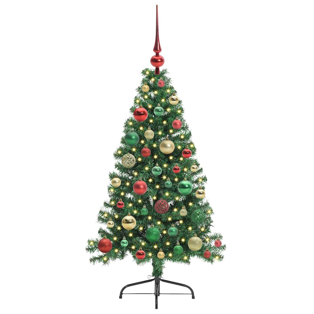 Künstlicher vorbeleuchteter Weihnachtsbaum Grün 120 cm PVC