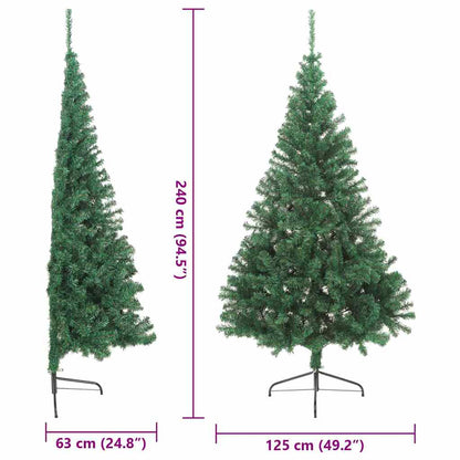 Künstlicher vorbeleuchteter Weihnachtsbaum Grün 240 cm PVC