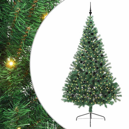 Künstlicher vorbeleuchteter Weihnachtsbaum Grün 240 cm PVC