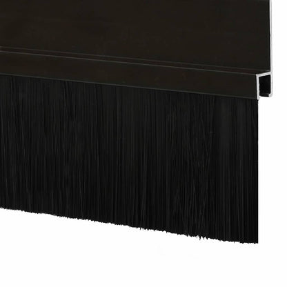 Selbstklebende Türbürstendichtungen 2 pcs Schwarz 100 cm