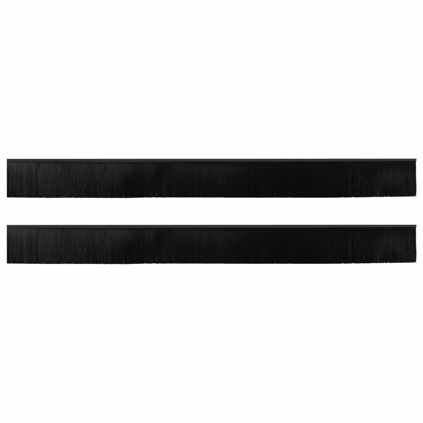 Selbstklebende Türbürstendichtungen 2 pcs Schwarz 100 cm