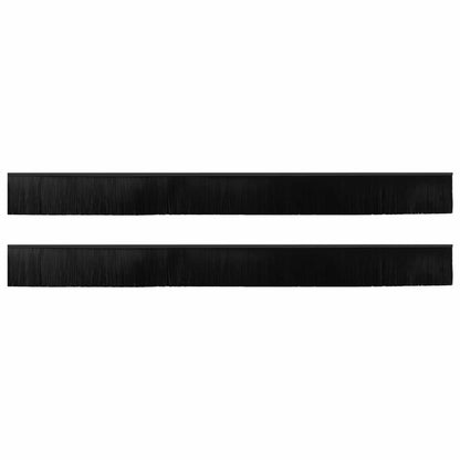 Selbstklebende Türbürstendichtungen 2 pcs Schwarz 100 cm