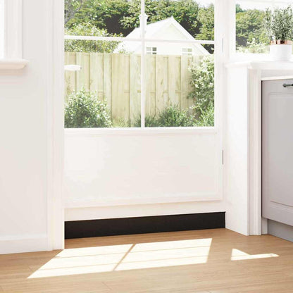 Selbstklebende Türbürstendichtungen 6 pcs Schwarz 100 cm