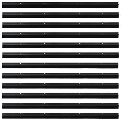 Aufsteck Türbürstendichtungen 12 pcs Schwarz 100 cm