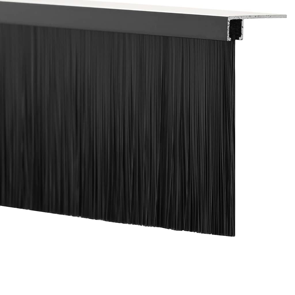 Aufsteck Türbürstendichtungen 12 pcs Schwarz 100 cm