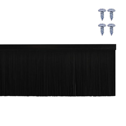 Aufsteck Türbürstendichtungen 12 pcs Schwarz 100 cm