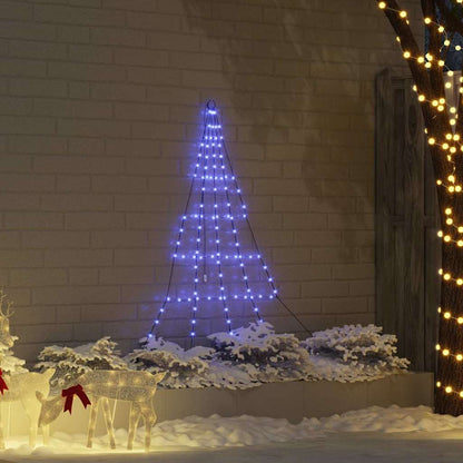 LED Weihnachtsbaum mit Erdspießen Blau 182 cm Metall