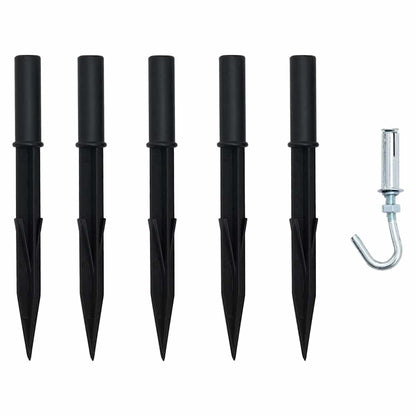 LED Weihnachtsbaum mit Erdspießen Mehrfarbig 306 cm Metall