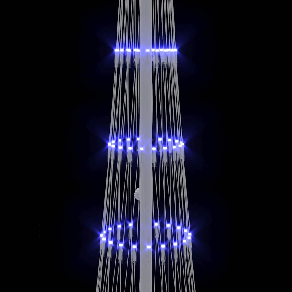 LED-Weihnachtsbaum mit 230 LEDs Blau 51 x 51 x 190 cm Metall