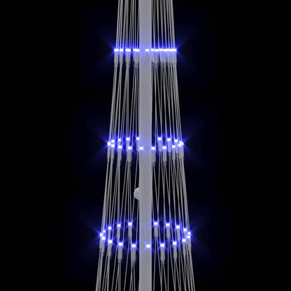LED-Weihnachtsbaum mit 230 LEDs Blau 51 x 51 x 190 cm Metall