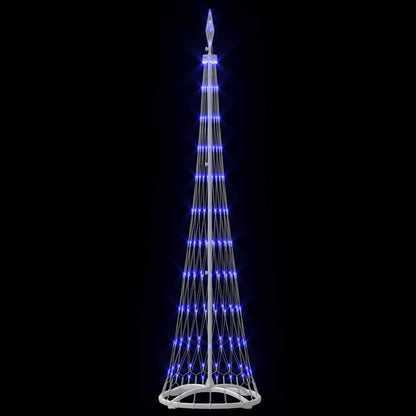 LED-Weihnachtsbaum mit 230 LEDs Blau 51 x 51 x 190 cm Metall