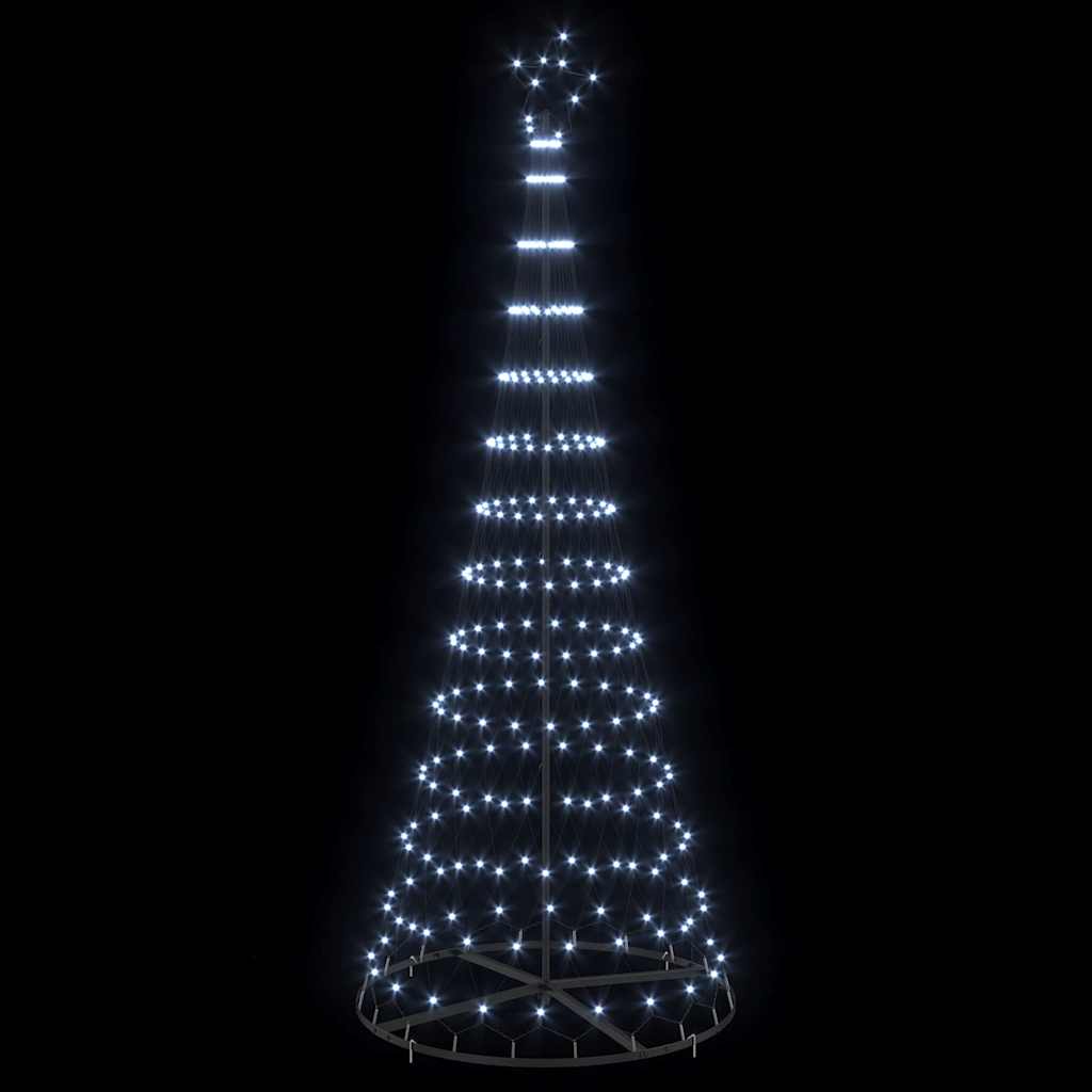 LED-Weihnachtsbaum mit 295 LEDs Kaltweiß 250 cm Metall