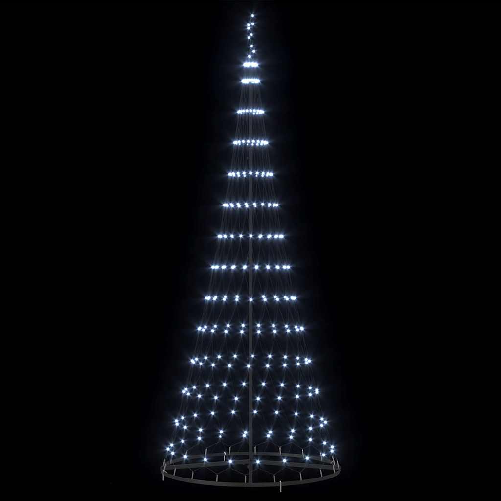 LED-Weihnachtsbaum mit 295 LEDs Kaltweiß 250 cm Metall