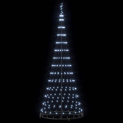 LED-Weihnachtsbaum mit 295 LEDs Kaltweiß 250 cm Metall