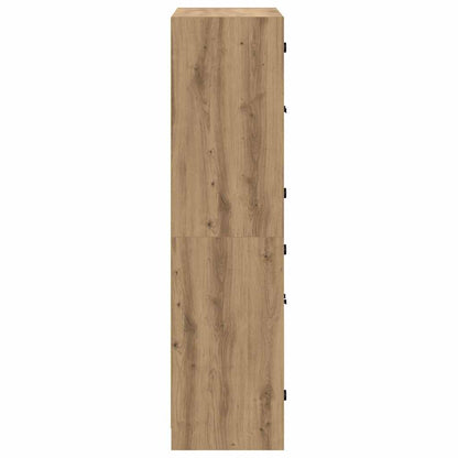 Highboard Artisan-Eiche 68 x 37 x 142 cm Holzwerkstoff