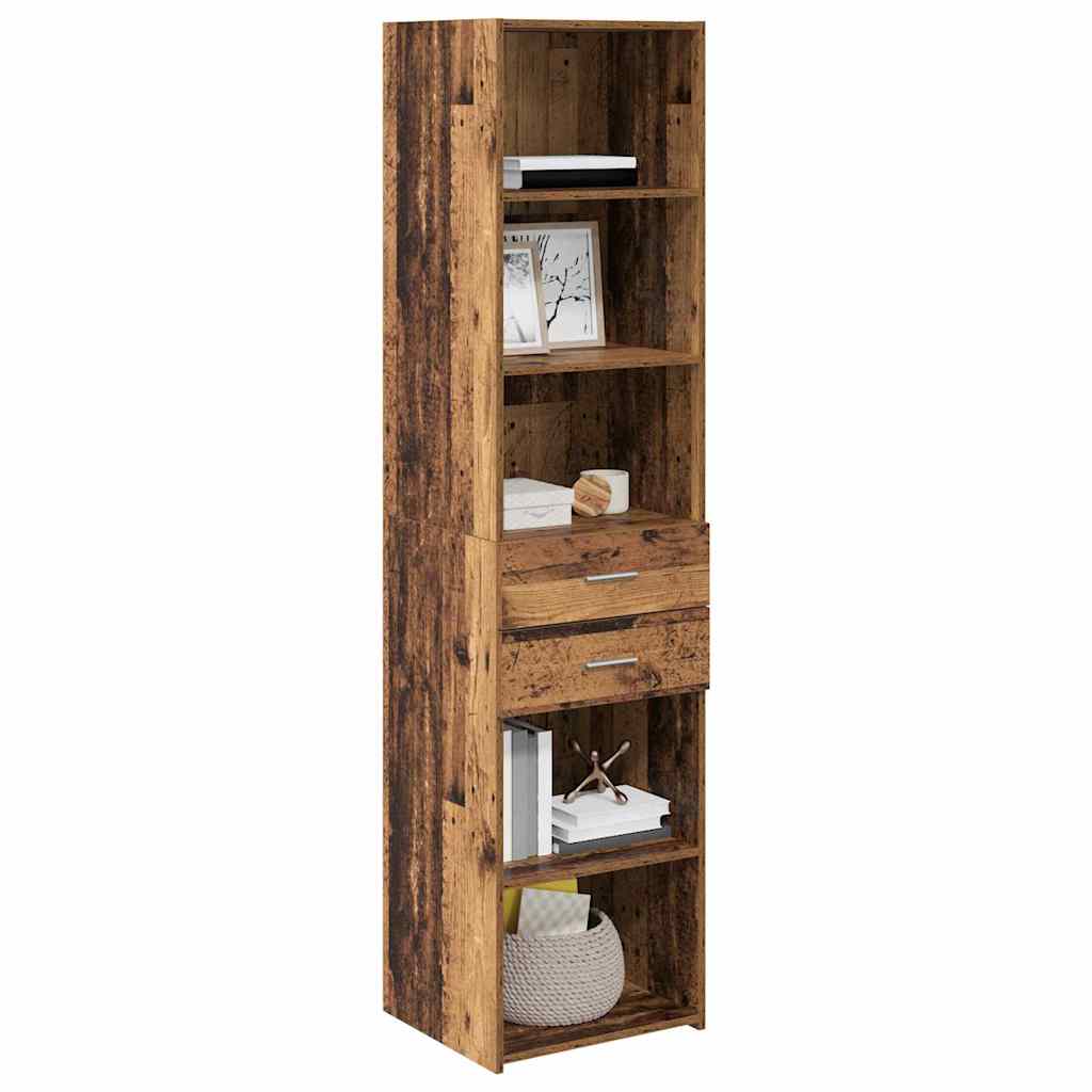 Highboard Altholz 45 x 42,5 x 185 cm Holzwerkstoff