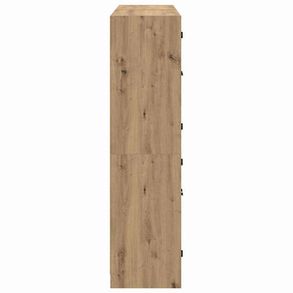 Highboard 2 pcs Artisan-Eiche 68 x 37 x 142 cm Holzwerkstoff