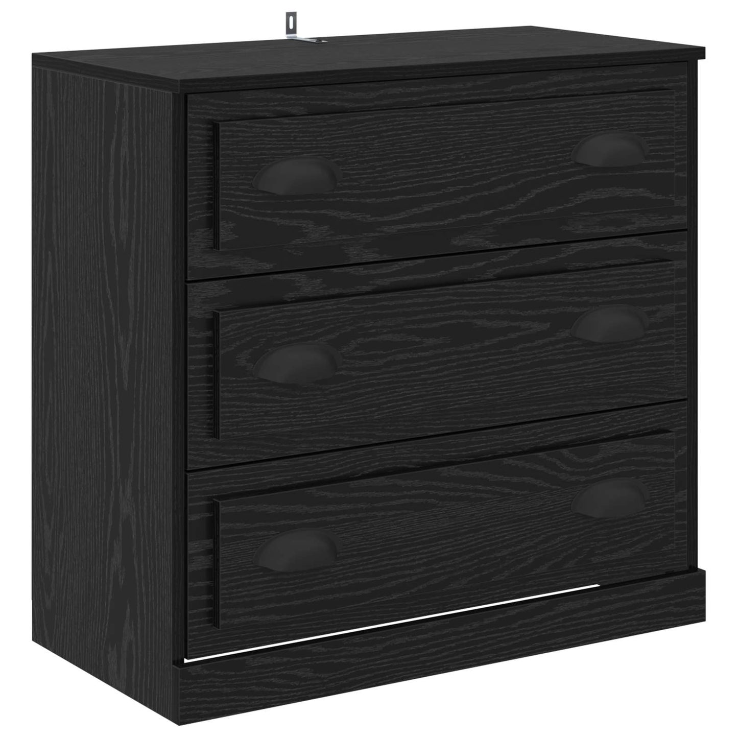 Sideboards 3 pcs Schwarz Eichen-Optik 70 x 35,5 x 67,5 cm