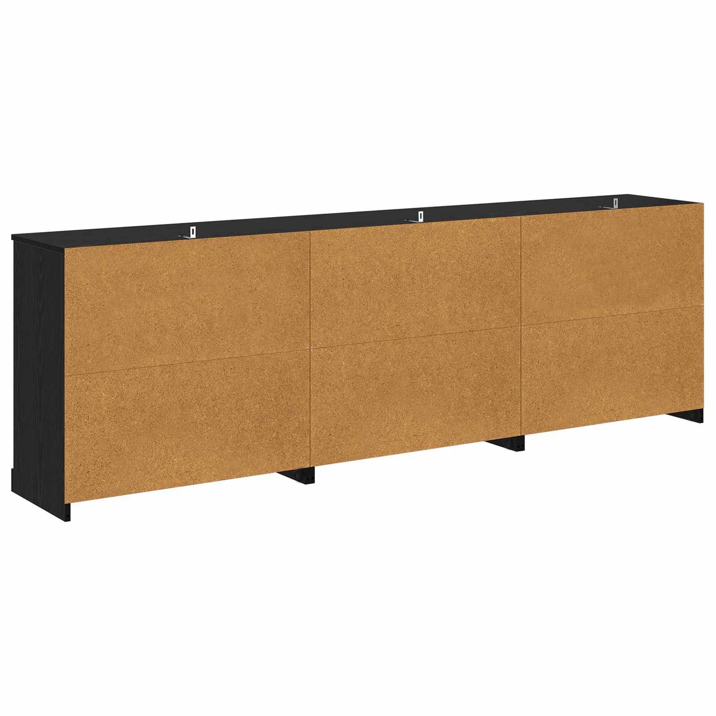 Sideboards 3 pcs Schwarz Eichen-Optik 70 x 35,5 x 67,5 cm