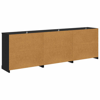 Sideboards 3 pcs Schwarz Eichen-Optik 70 x 35,5 x 67,5 cm