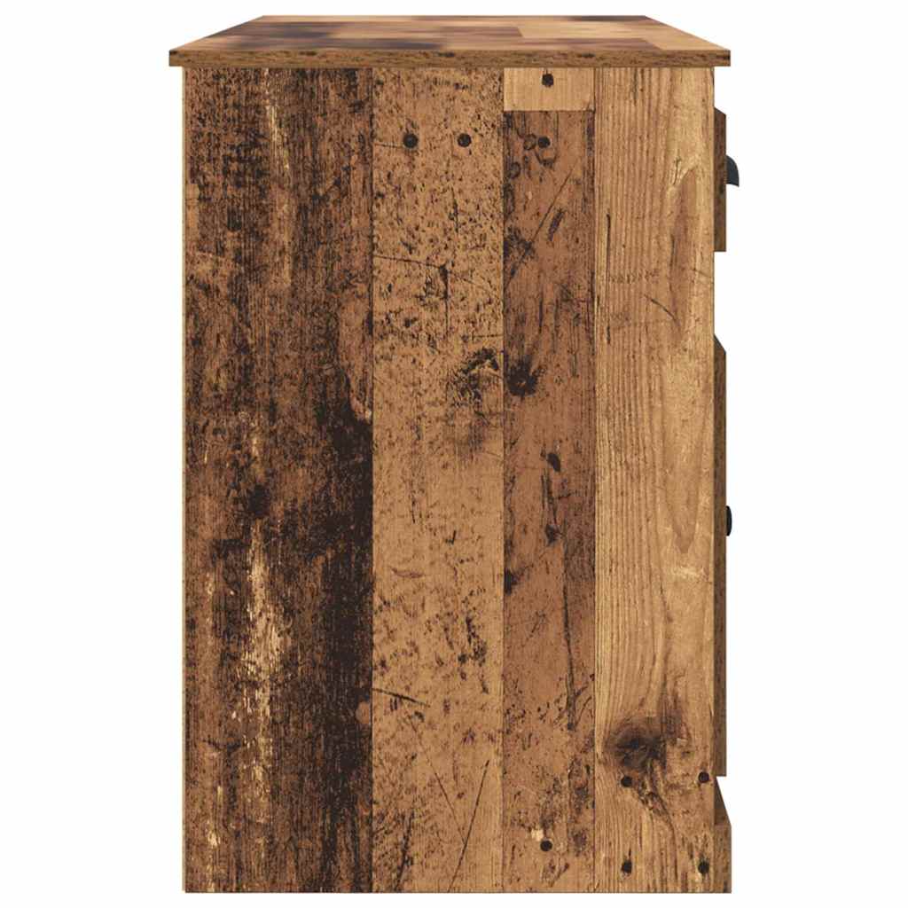 Schreibtisch mit Schrank mit Tür Altholz 154,5 x 50 x 75 cm