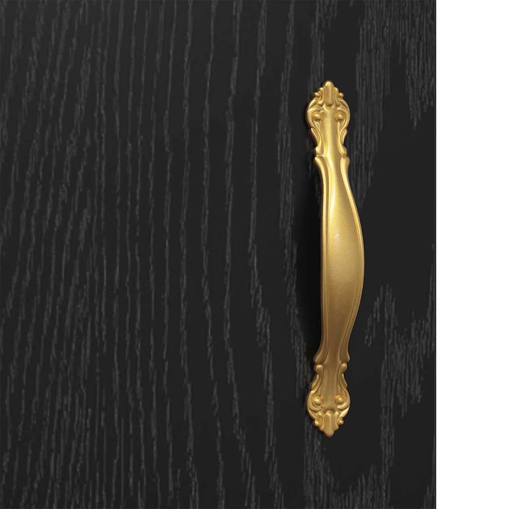 Wandmontierter Schrank 2 pcs Schwarz Eichen-Optik Holzwerkstoff