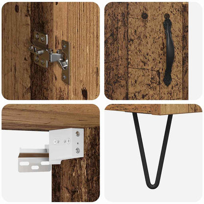 Highboard Altholz 34,5 x 34 x 90 cm Holzwerkstoff