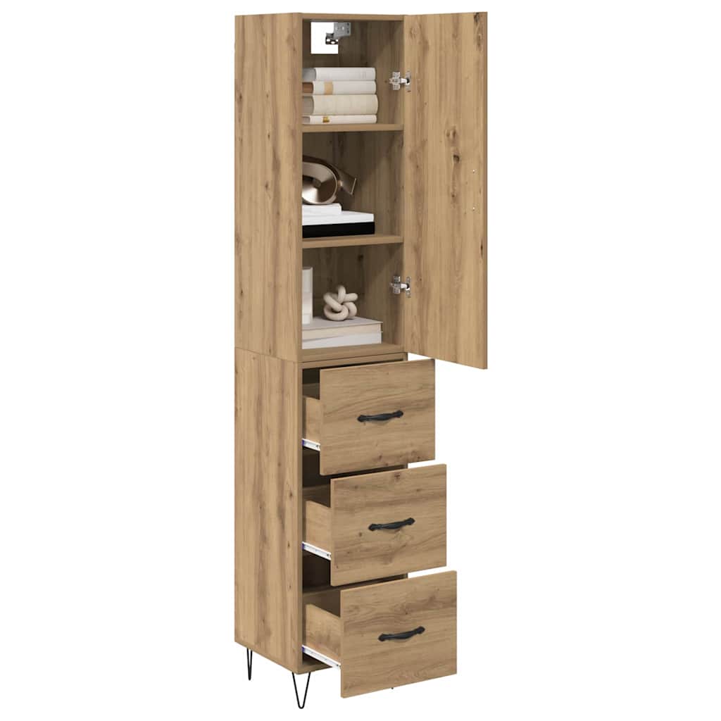 Highboard Artisan-Eiche 34,5 x 34 x 90 cm Holzwerkstoff
