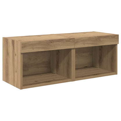 TV-Wandgeräte 8 pcs Artisan-Eiche Holzwerkstoff