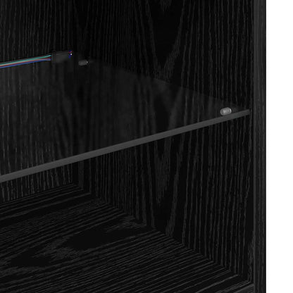 TV-Wandgeräte 8 Stück Schwarz Eichen-Optik Holzwerkstoff