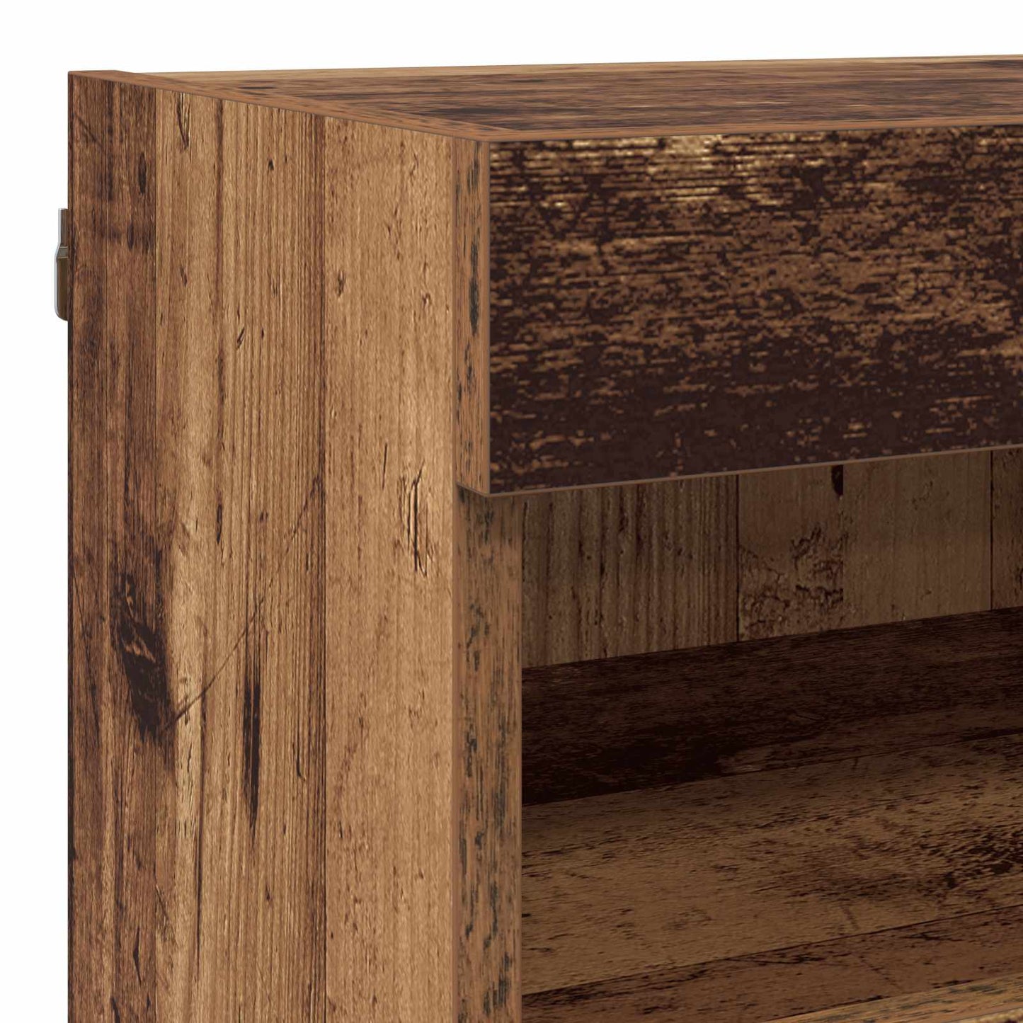 TV Wand Einheiten mit LED mit LED 5 pcs Altholz 80 x 30 x 40 cm