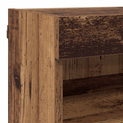 TV Wand Einheiten mit LED mit LED 5 pcs Altholz 80 x 30 x 40 cm