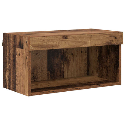 TV Wand Einheiten mit LED mit LED 5 pcs Altholz 80 x 30 x 40 cm